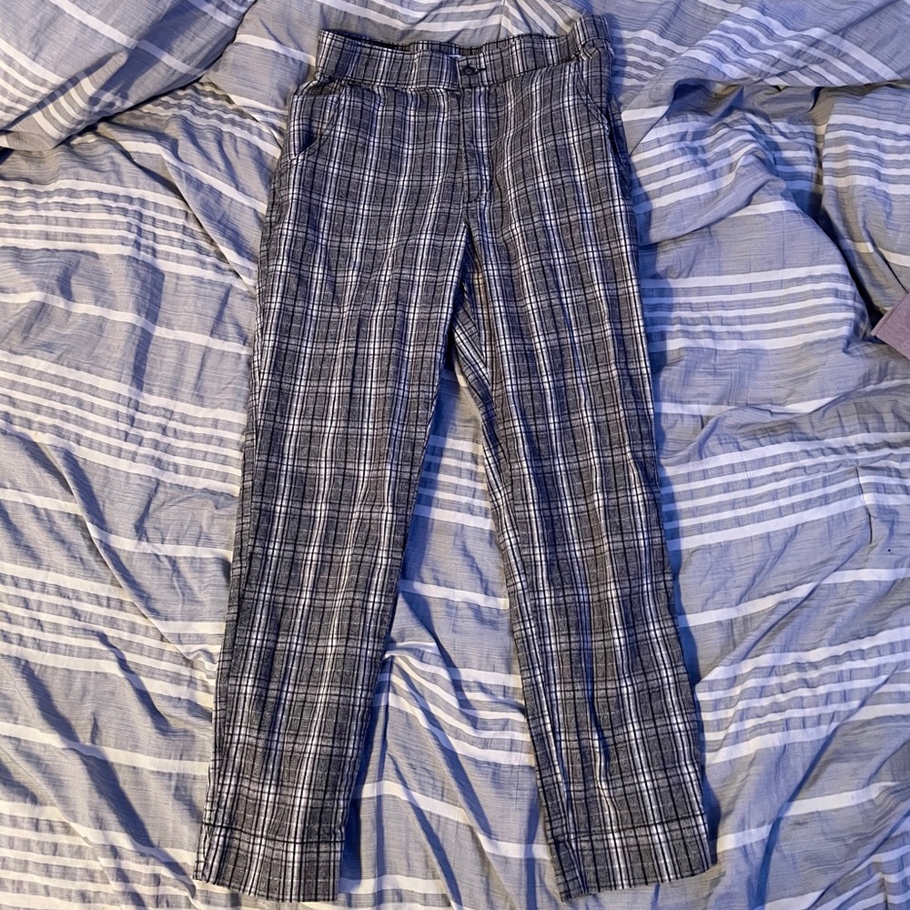 Plaid High Waisted Dress Pants